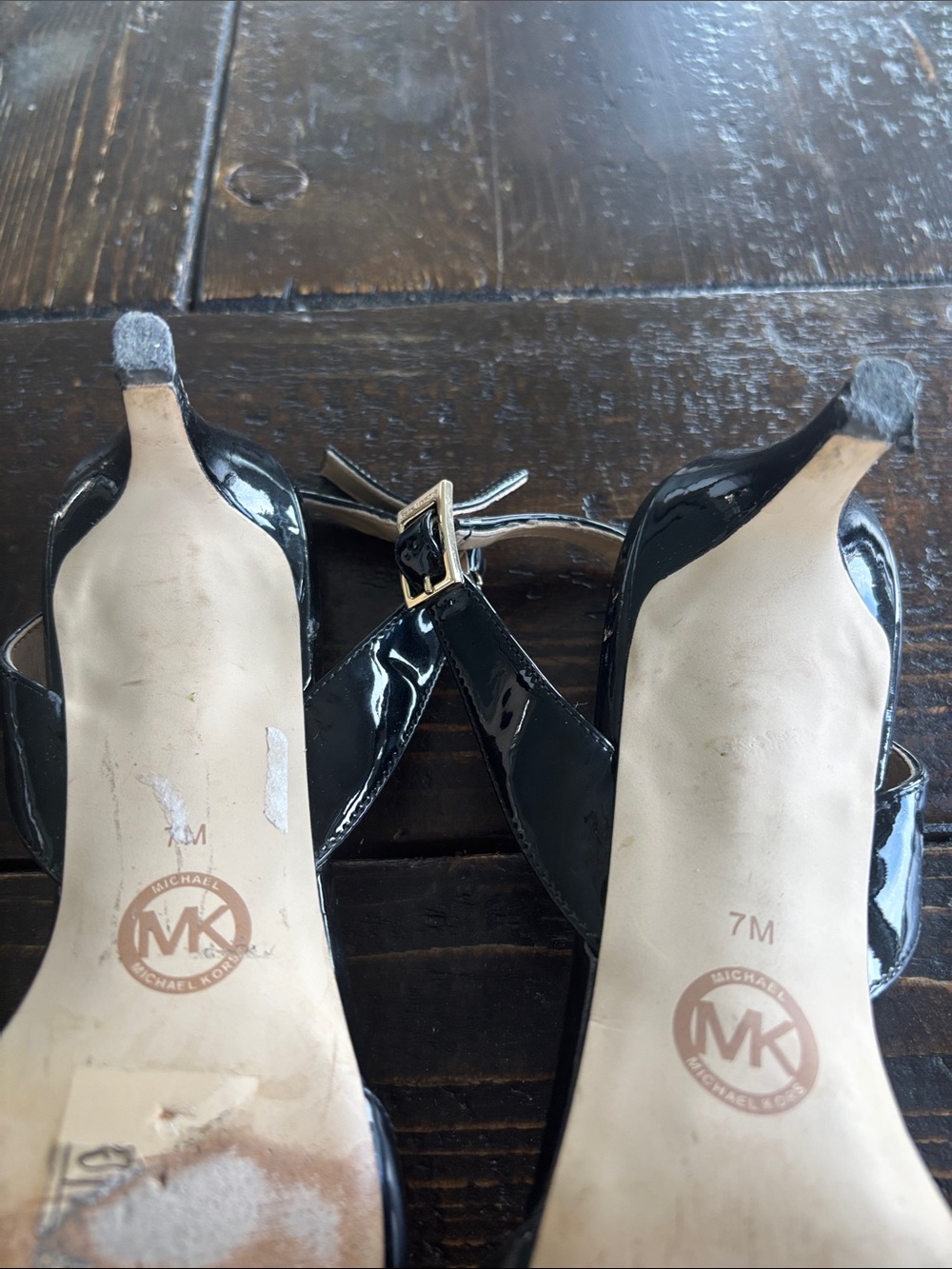 MICHAEL Michael Kors Black Patent Pointed Slingback Heels - Picture 4 of 6
